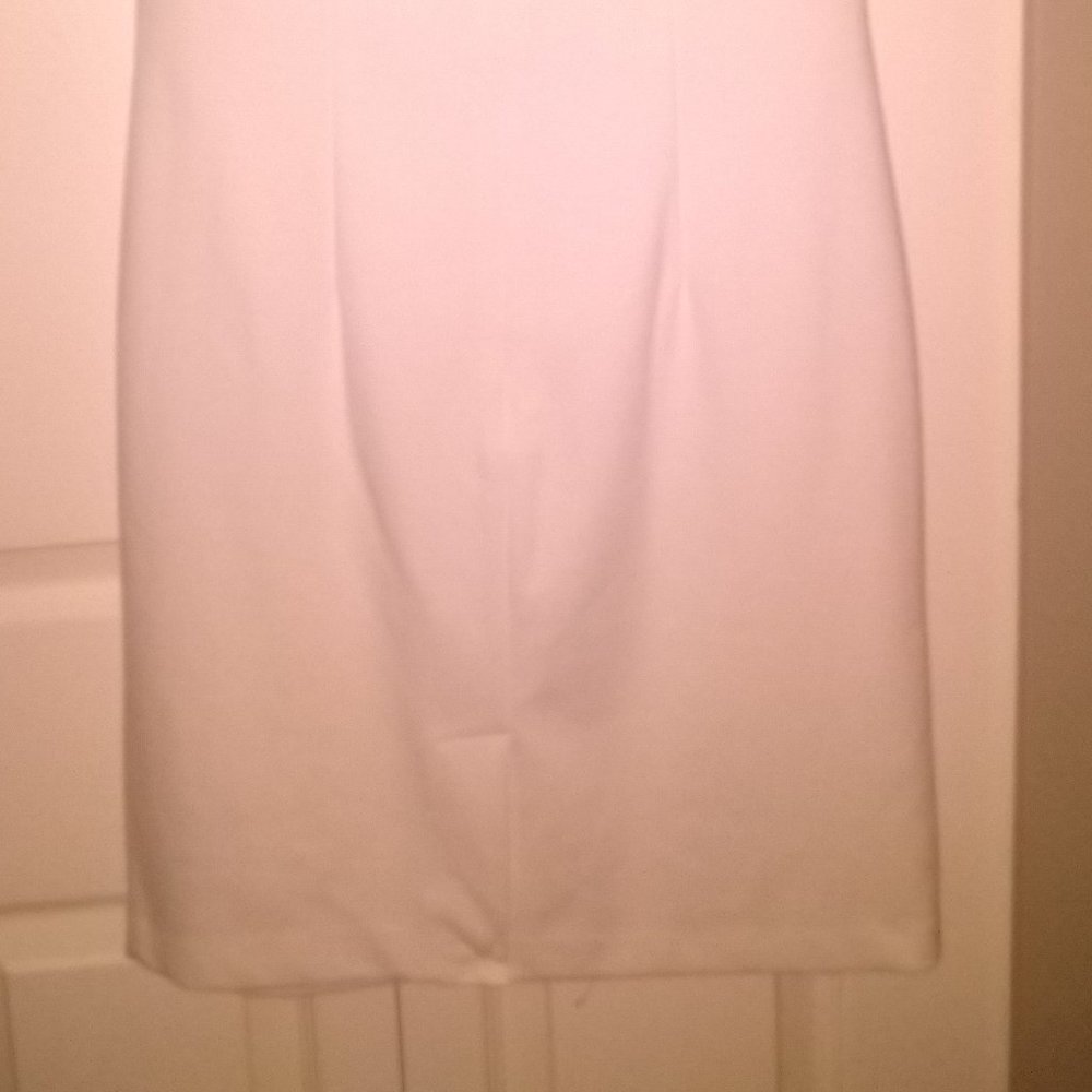 Calvin Klein White Midi Dress with Red Belt  ✨NWOT✨ - Picture 4 of 9